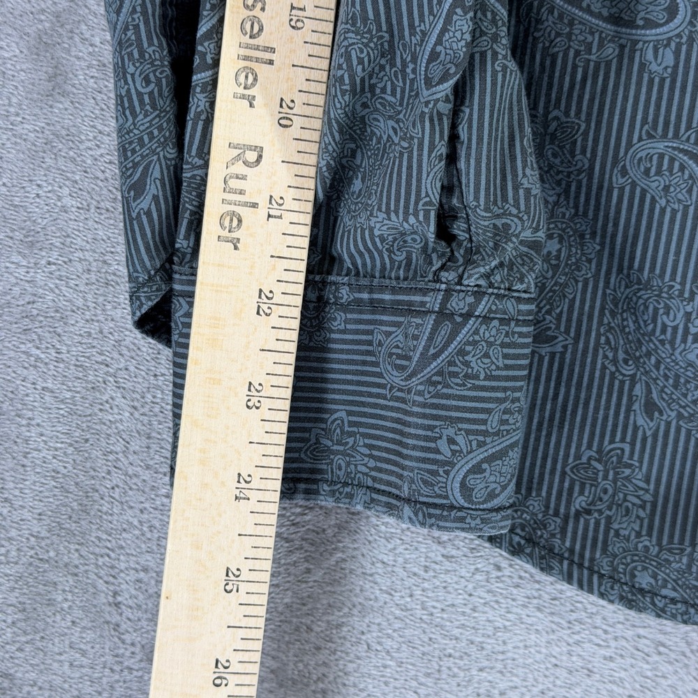 Cody James Shirt Mens Large CMH16W9 Regular Fit Grey Paisley Western EUC - Picture 6 of 11